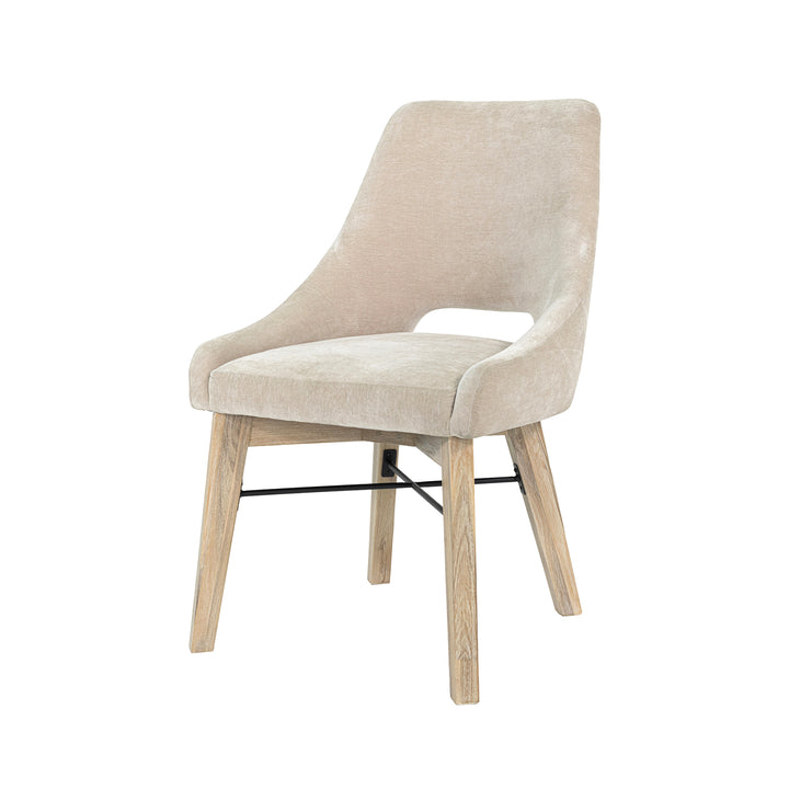 Gia Curved Dining Chair - Sand/Light Driftwood