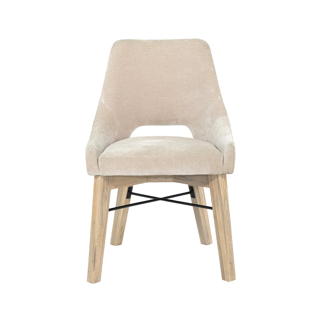 Gia Curved Dining Chair - Sand/Light Driftwood