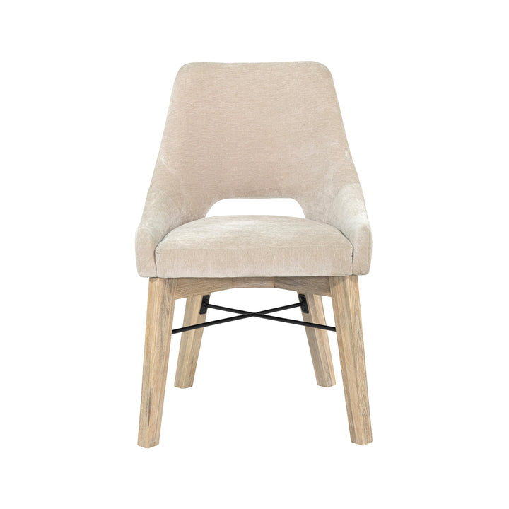 Gia Curved Dining Chair - Sand/Light Driftwood
