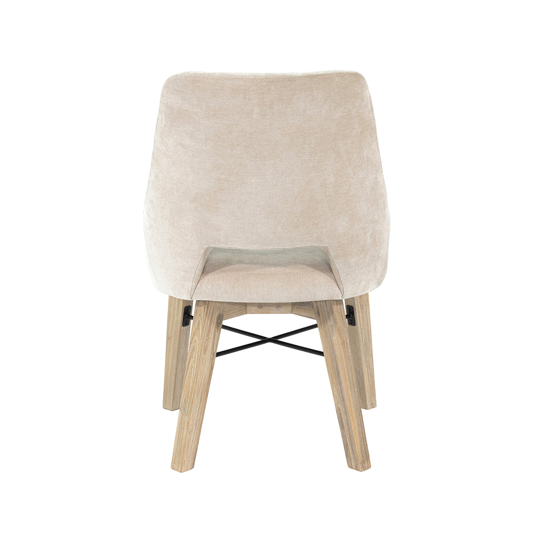 Gia Curved Dining Chair - Sand/Light Driftwood