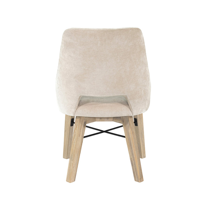 Gia Curved Dining Chair - Sand/Light Driftwood