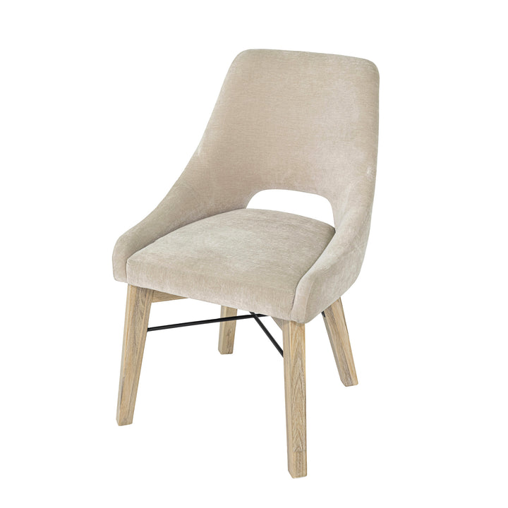 Gia Curved Dining Chair - Sand/Light Driftwood