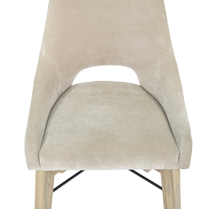 Gia Curved Dining Chair - Sand/Light Driftwood