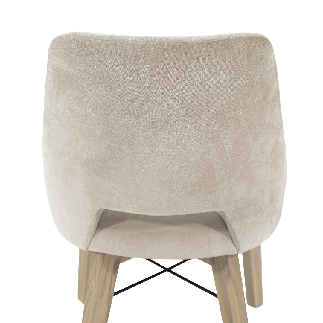 Gia Curved Dining Chair - Sand/Light Driftwood