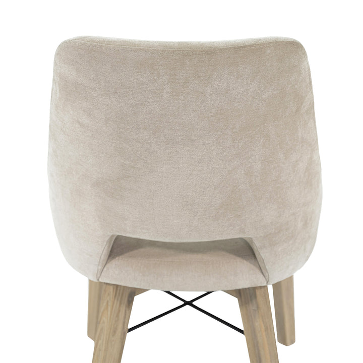 Gia Curved Dining Chair - Sand/Light Driftwood