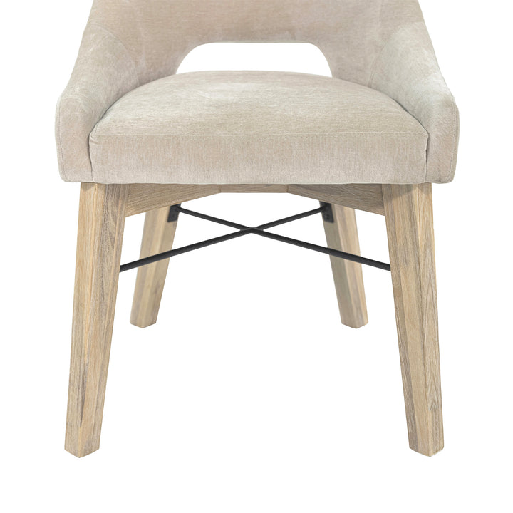 Gia Curved Dining Chair - Sand/Light Driftwood