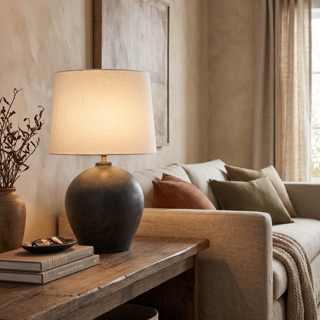 Soleil Lamp - Black Stone
