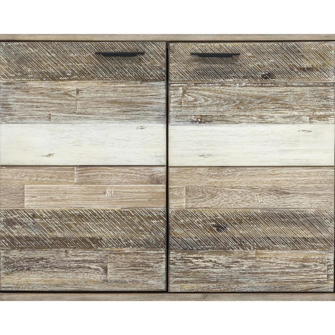 Metro Havana Vanity W31 inch in Solid Acacia Wood and Metal with White Basin