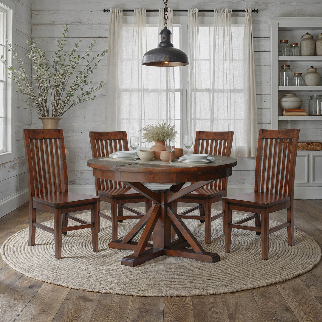 Irish Coast Round 47/63" Extension Dining Table - African Dusk