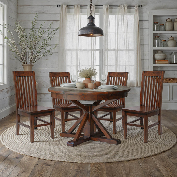 Irish Coast Round 47/63" Extension Dining Table - African Dusk