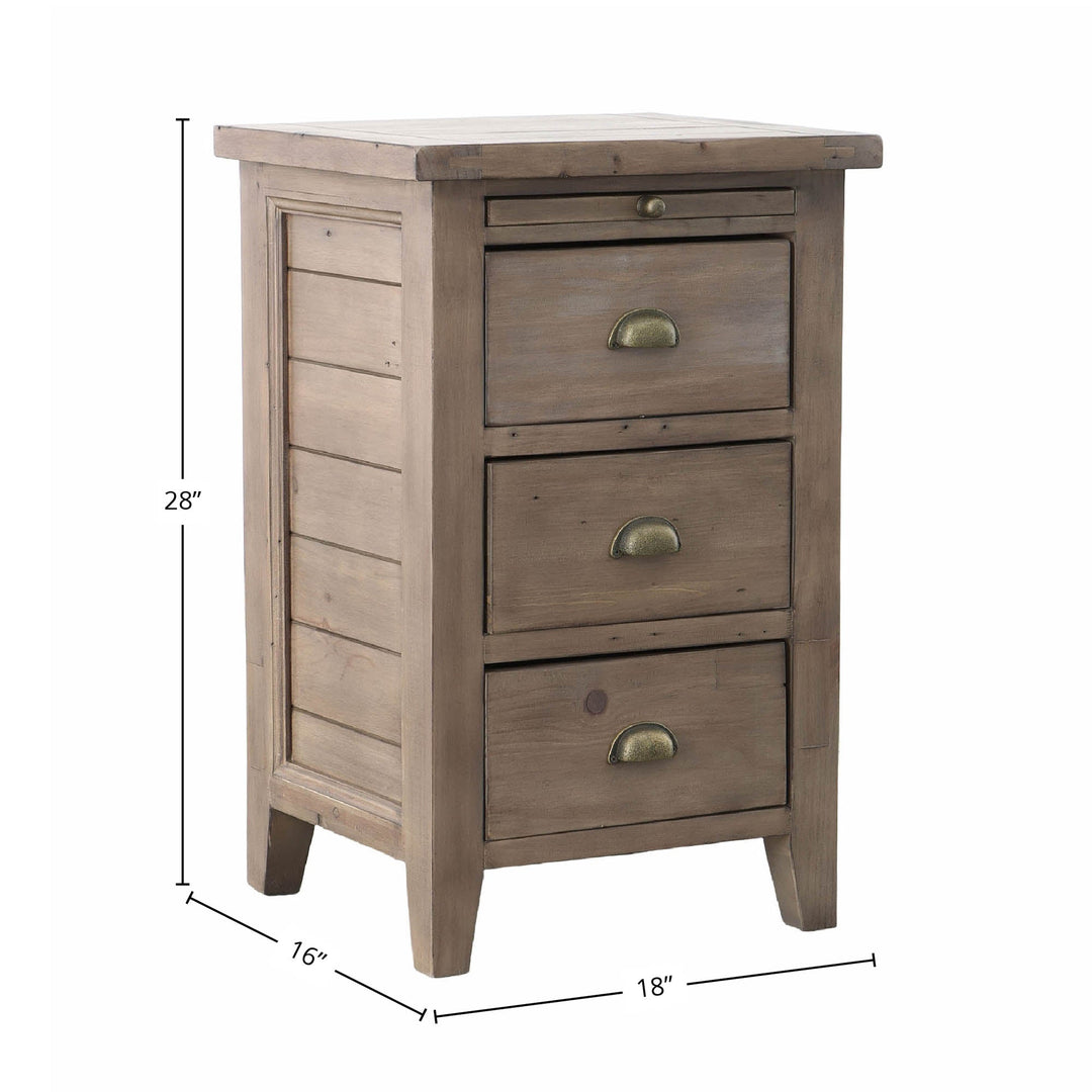 Irish Coast 3 Drw Nightstand - Sundried