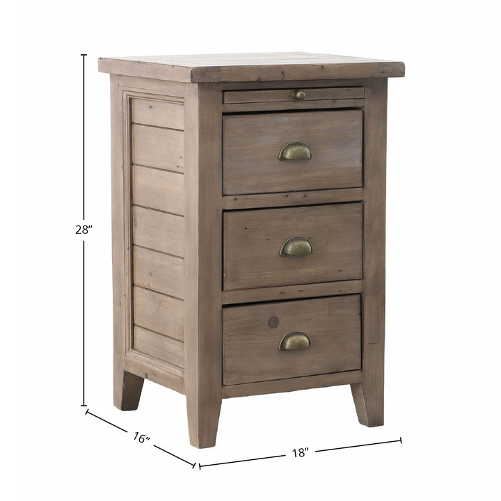 Irish Coast 3 Drw Nightstand - Sundried