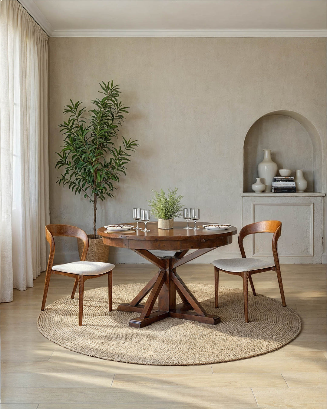 Irish Coast Round 47/63" Extension Dining Table - African Dusk