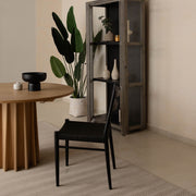 Jakarta Dining Chair - Black/Black Woven Seat