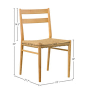 Jakarta Dining Chair - Natural/Natural Woven Seat