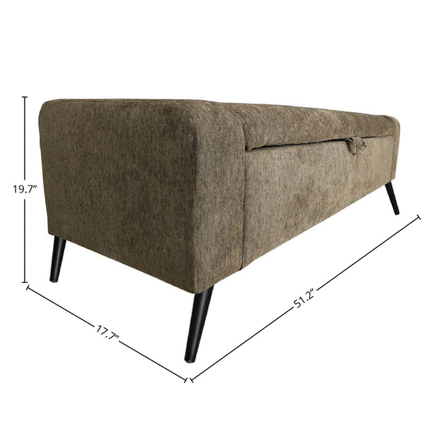 Khloe Storage Bench - Chocolate