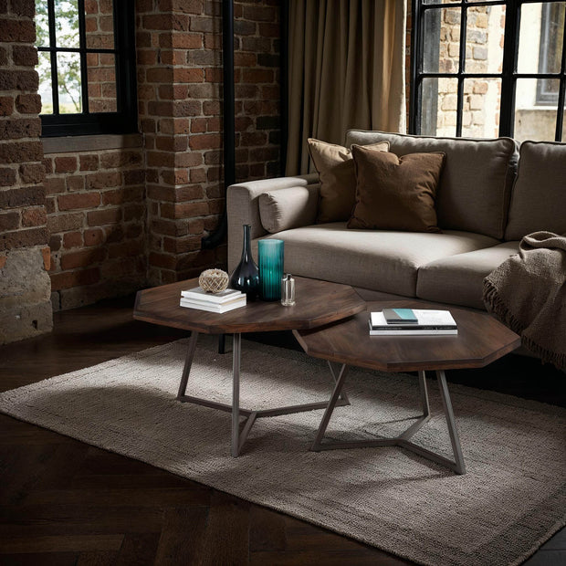 Loft Octagon Nesting Coffee Table, Set of 2 - Vinegar