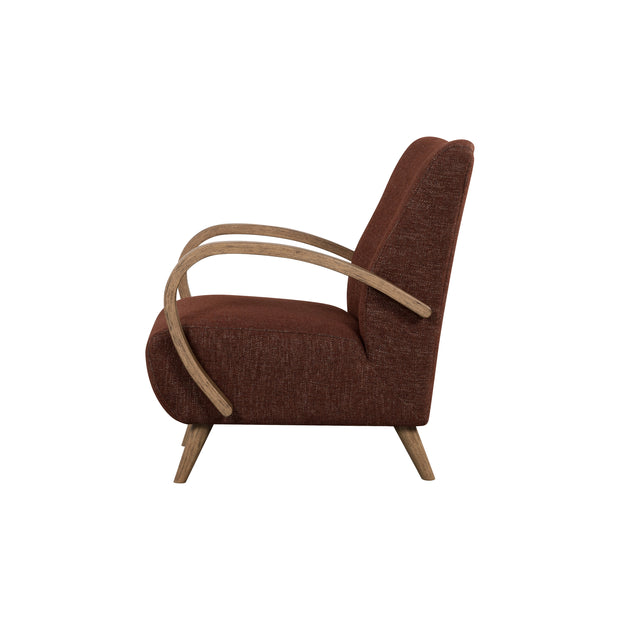 Louis Club Chair - Textured Choco