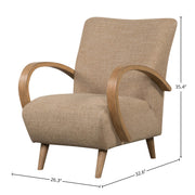 Louis Club Chair - Textured Honey