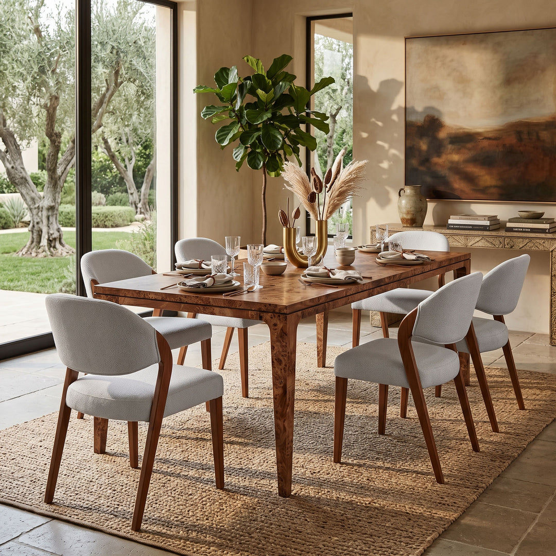 Mappa Large Dining Table - Dark Burl