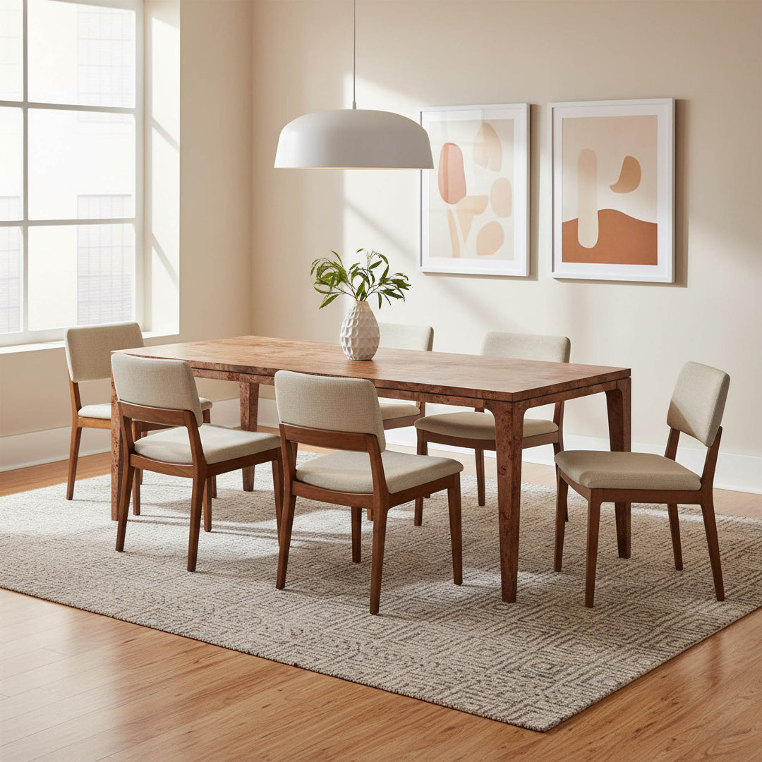 Mappa Large Dining Table - Dark Burl