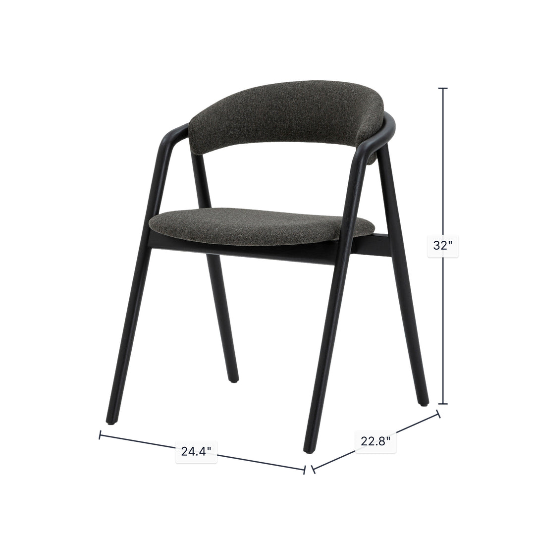 Mesa Dining Chair - Charcoal Truffle
