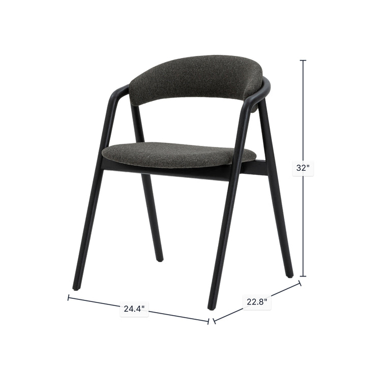Mesa Dining Chair - Charcoal Truffle