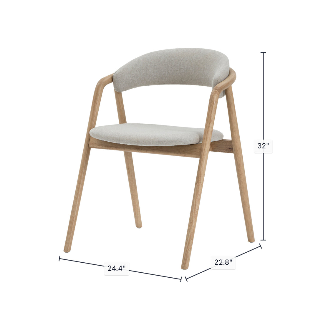 Mesa Dining Chair - Ivory Pebble