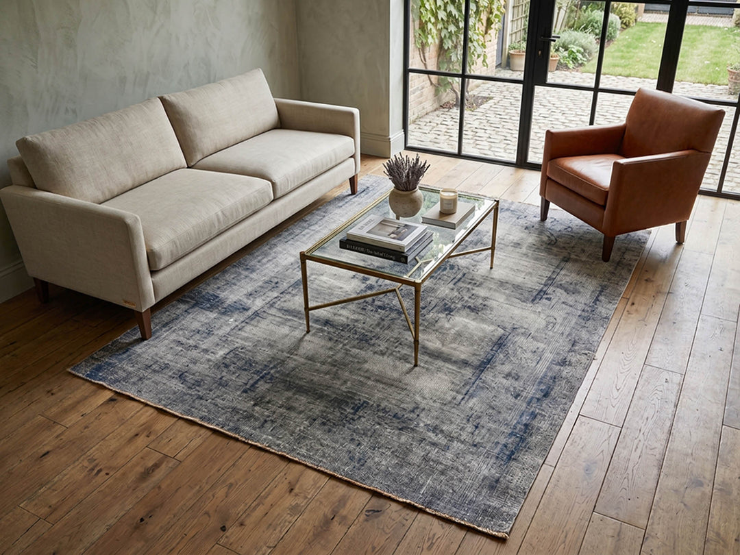 Namaste Rug -  Beige/Blue 8'3" x 5'8"