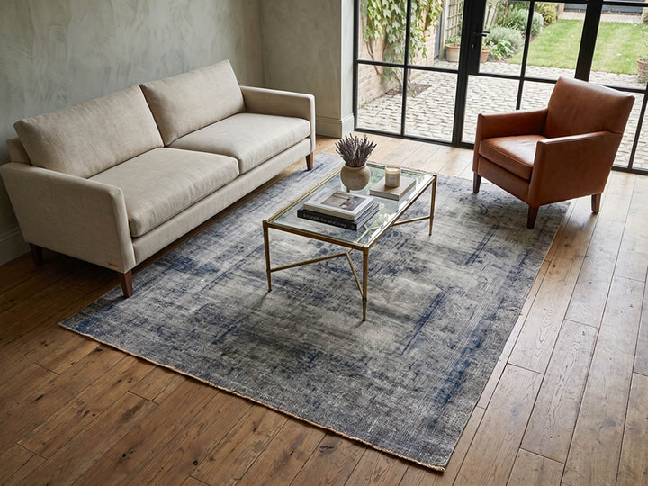 Namaste Rug -  Beige/Blue 8'3" x 5'8"