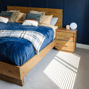 Nevada Queen Bed - Dark Driftwood