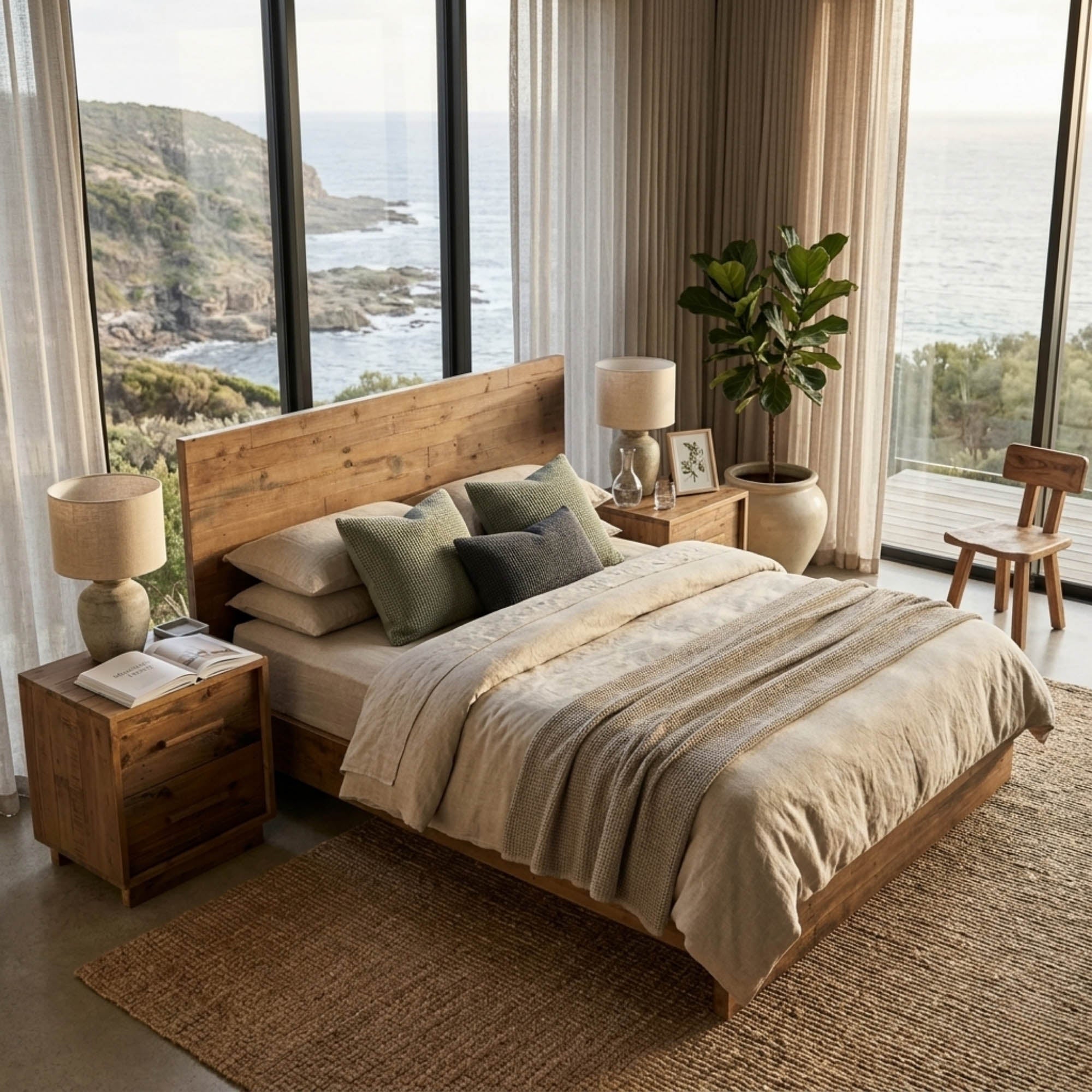 Nevada Queen Bed - Dark Driftwood – LH Home