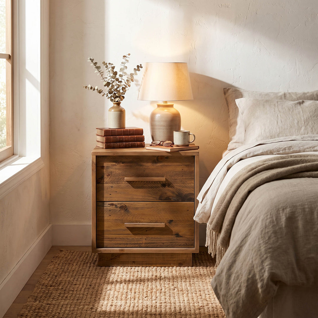 Nevada Nightstand - Dark Driftwood