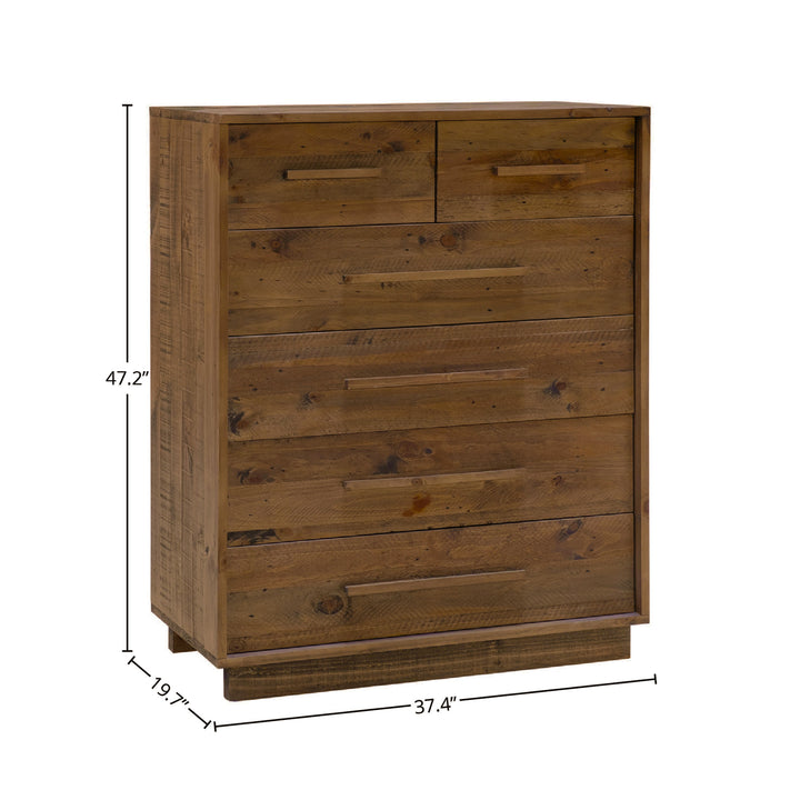 Nevada 6 Drawer Chest - Dark Driftwood