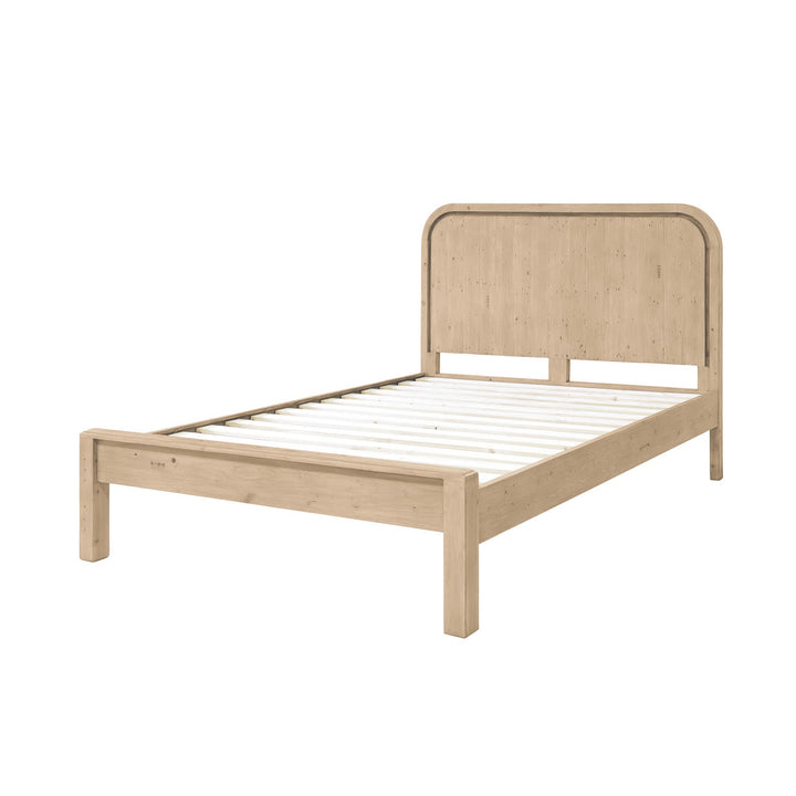 Opera King Low Footboard Bed - Scrubbed Teak