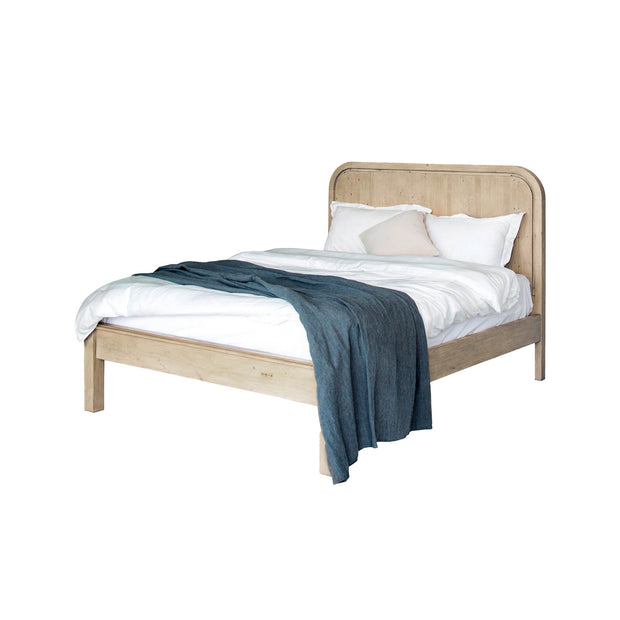 Opera King Bed with Low Footboard - Scrubbed Teak