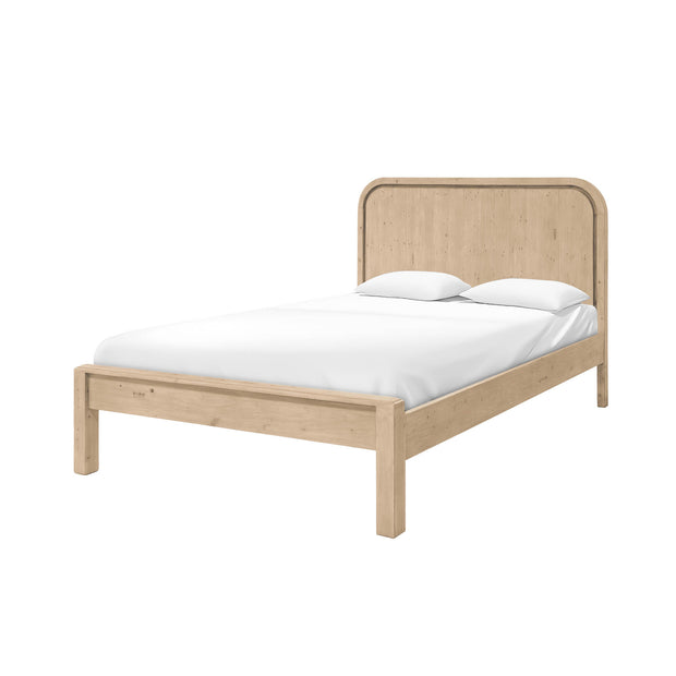 Opera King Bed with Low Footboard - Scrubbed Teak