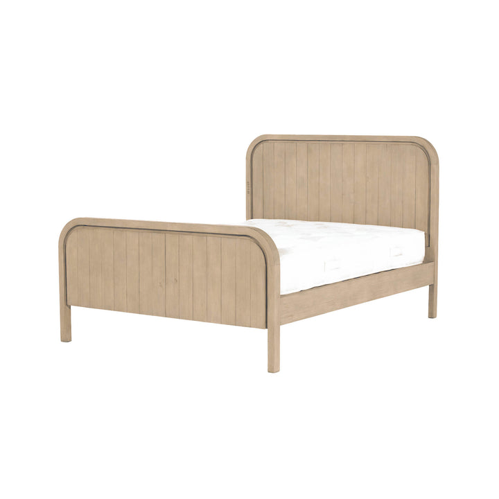 Opera Queen High Footboard Bed - Scrubbed Teak