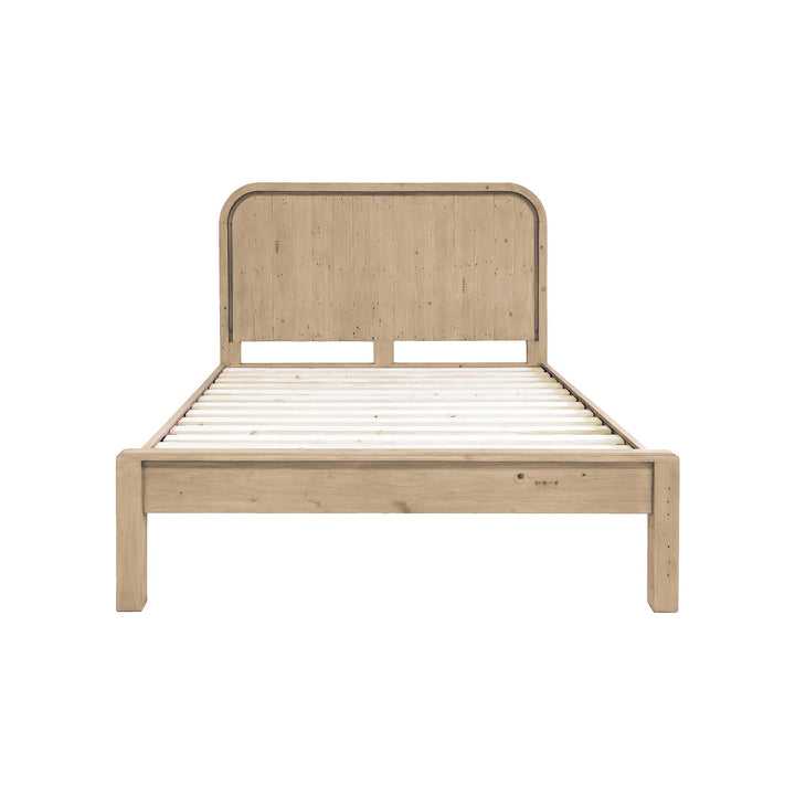 Opera Queen Low Footboard Bed - Scrubbed Teak