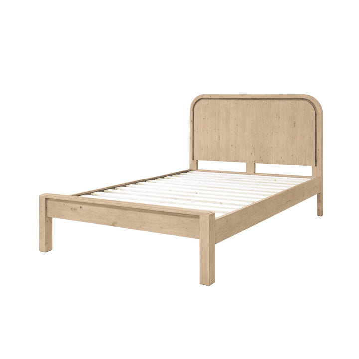 Opera Queen Low Footboard Bed - Scrubbed Teak