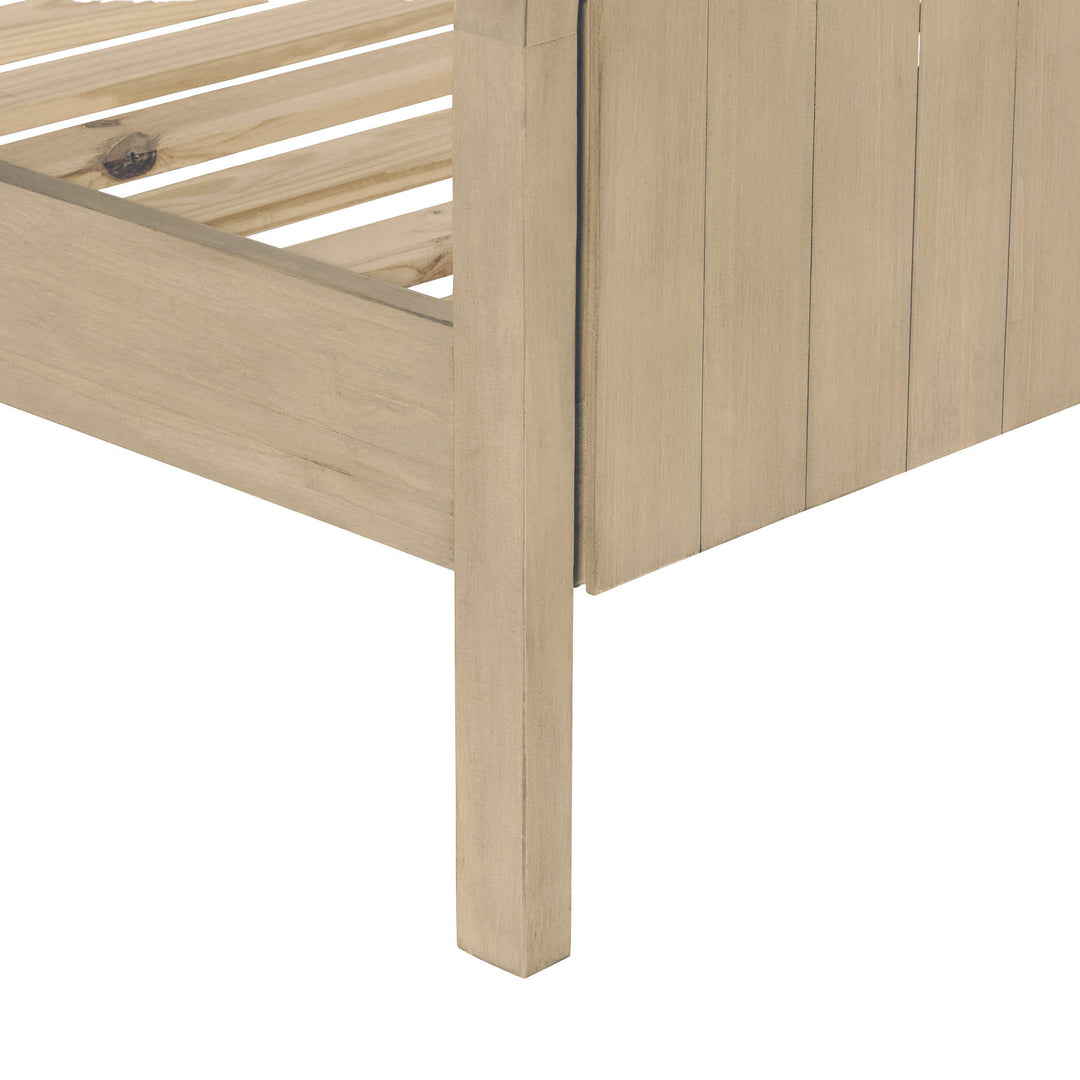 Opera Queen High Footboard Bed - Scrubbed Teak