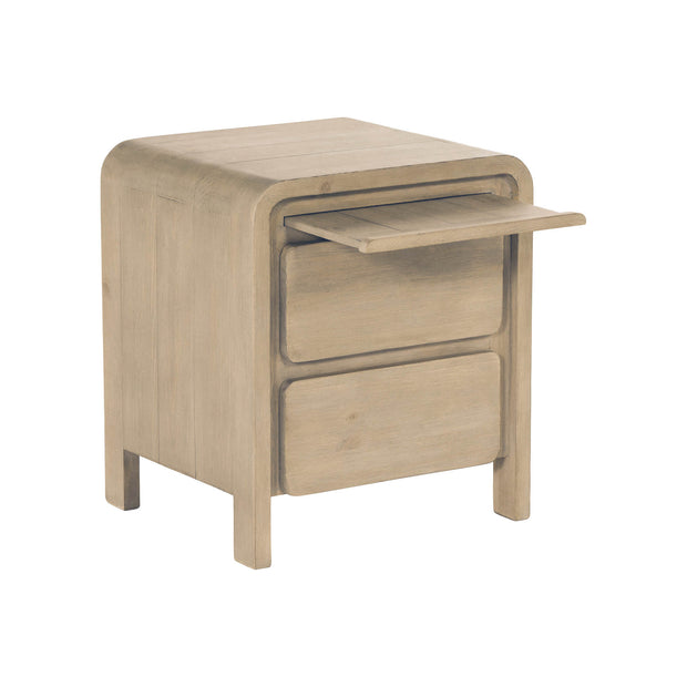 Opera 2 Drawer Nightstand - Scrubbed Teak