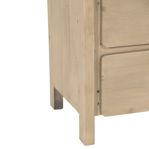 Opera 6 Drawer Chest - Scrubbed Teak