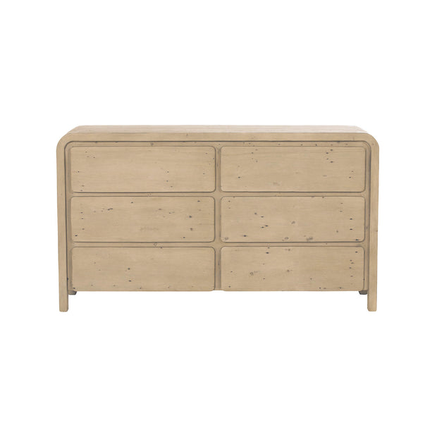 Opera 6 Drawer Dresser - Scrubbed Teak