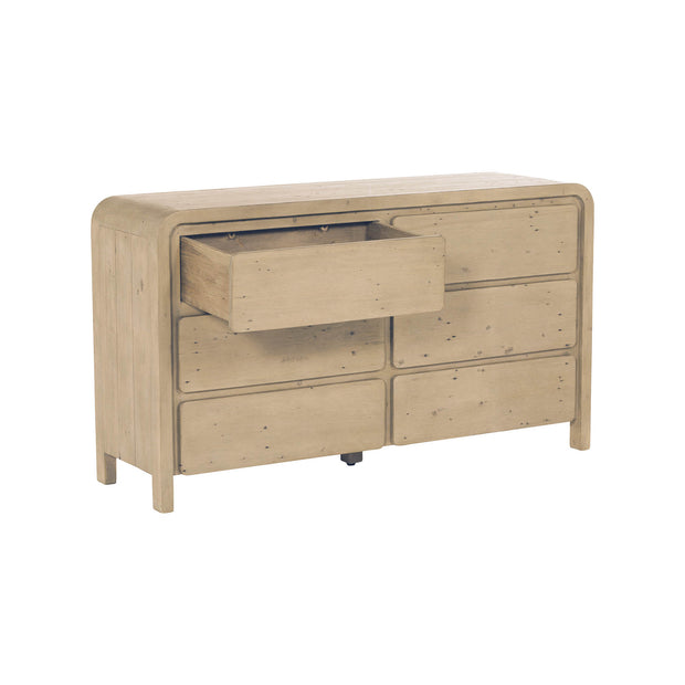 Opera 6 Drawer Dresser - Scrubbed Teak