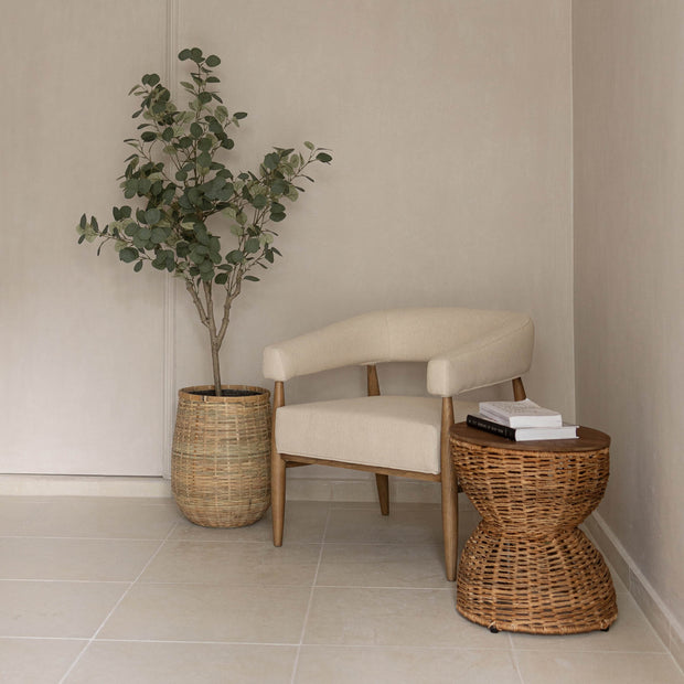 Bamboo Indoor Basket Pot - Natural