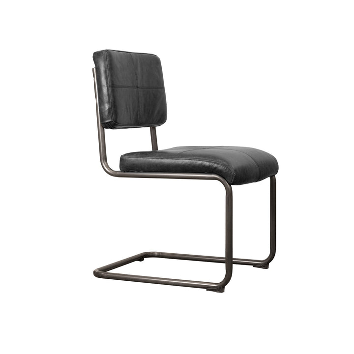 Cobain Dining Chair - Black Leather