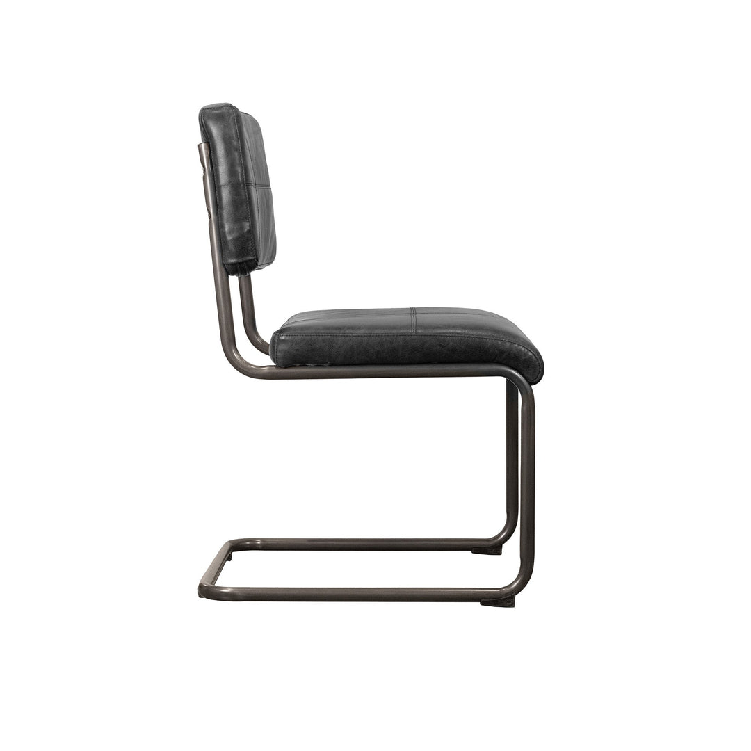Cobain Dining Chair - Black Leather