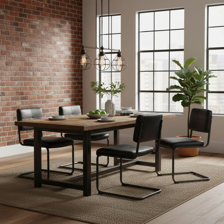 Cobain Dining Chair - Black Leather
