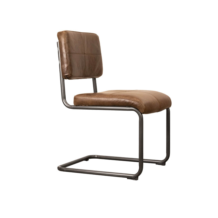 Cobain Dining Chair - Brown Leather